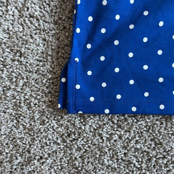 Quacker Factory Womens xl Blue Polka Dot Sleeveless Dress W/ Floral Embroidery - Picture 5 of 12